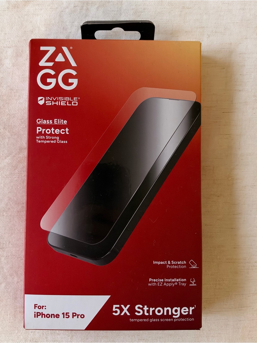 Zagg iPhone 15 pro Glass Elite Screen Protector
